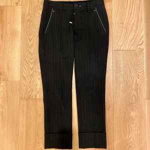 HIGH Pinstripes Crop Cuffed Pants